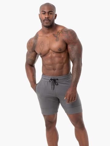 Szorty Męskie Ryderwear Men Shorts Energy Track Szare | PL2790OR