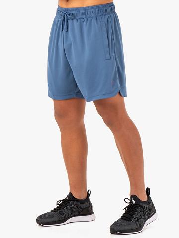 Szorty Męskie Ryderwear Men Shorts Mesh Treningowe Niebieskie | PL2768DN