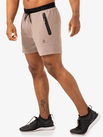 Szorty Męskie Ryderwear Men Shorts Overdrive Mesh Głęboka Brązowe | PL2758CE