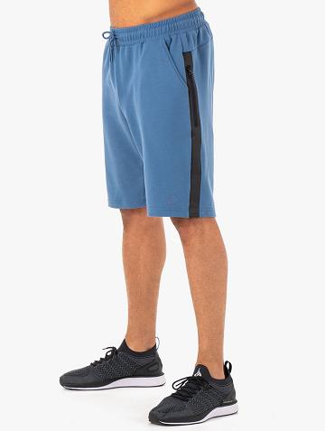 Szorty Męskie Ryderwear Men Shorts Restore Fleece Track Niebieskie | PL2739GL